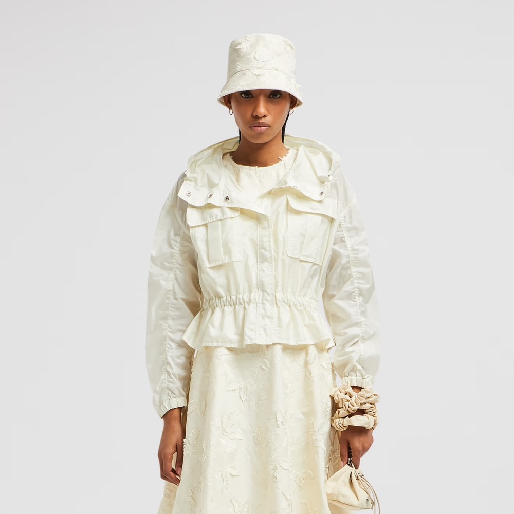 Moncler Curton Hooded Peplum Jacket